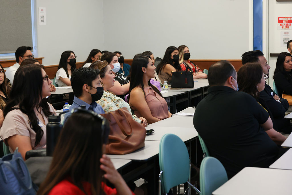 Leadership Students listening to a presentation